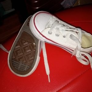 Infant white converse size 6 sneakers